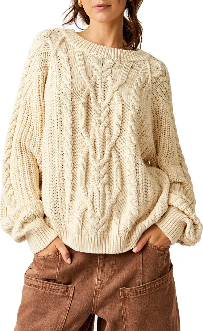 Frankie Cable Cotton Sweater | Nordstrom