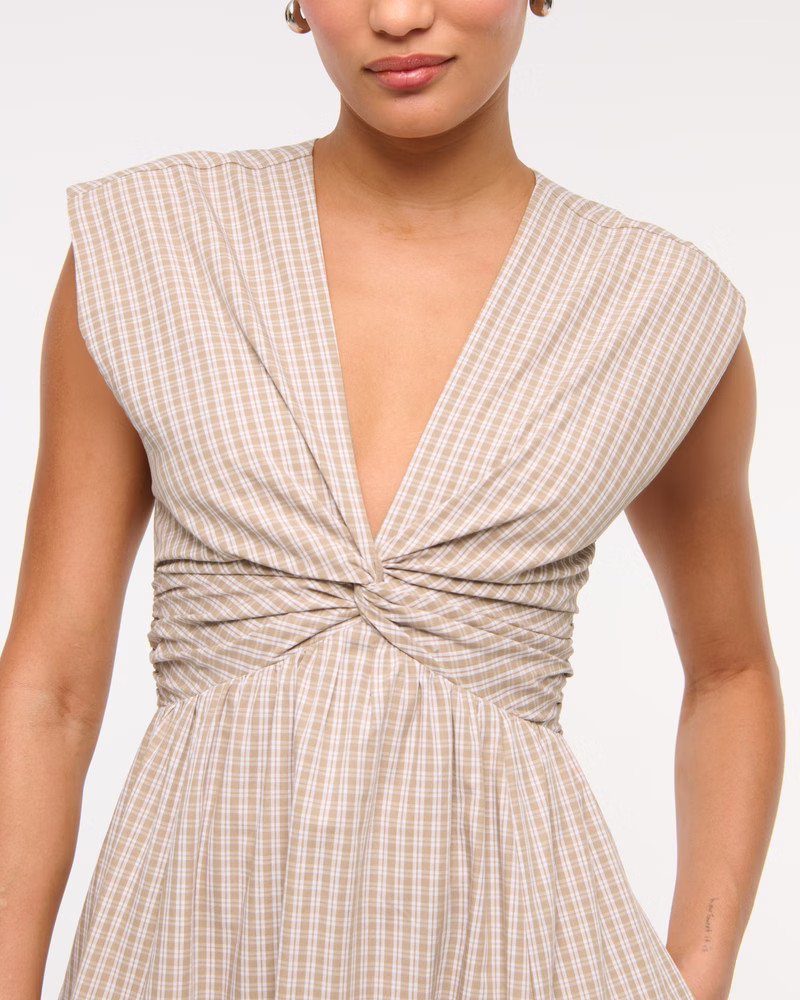 Twist-Front Maxi Dress | Abercrombie & Fitch (US)