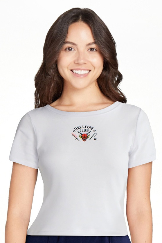 Netflix Stranger Things Cotton Graphic Baby Tee from No Boundaries, Women’s | Walmart (US)