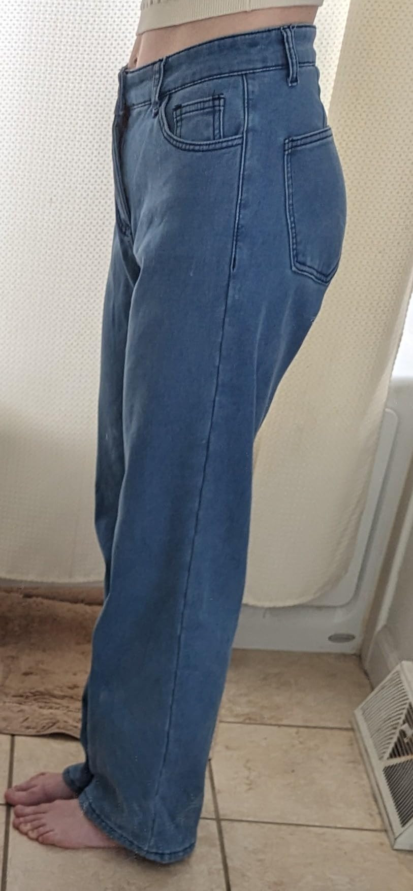 GRAPENT Jeans for Women Fleece Lined Pants High Waisted Stretchy Denim Straight Leg Baggy Jeans S... | Amazon (US)