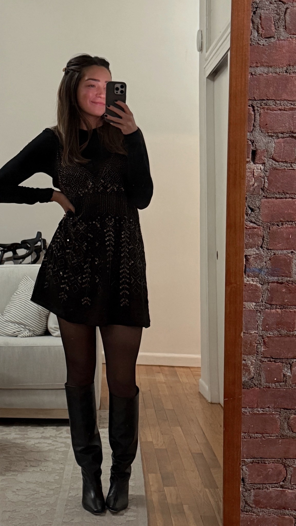 THE boots of the season (STAUD Wally) are on super sale for Black Friday 

Code: HOLIDAY on Shopbop but no code needed on Nordstrom. 

Tights: I prefer the neon 40 because they last longer but the 20 are better for a more sheer look! 

Dress: dress is a few seasons ago but tagged similar 

#LTKSaleAlert #LTKHoliday #LTKCyberWeek