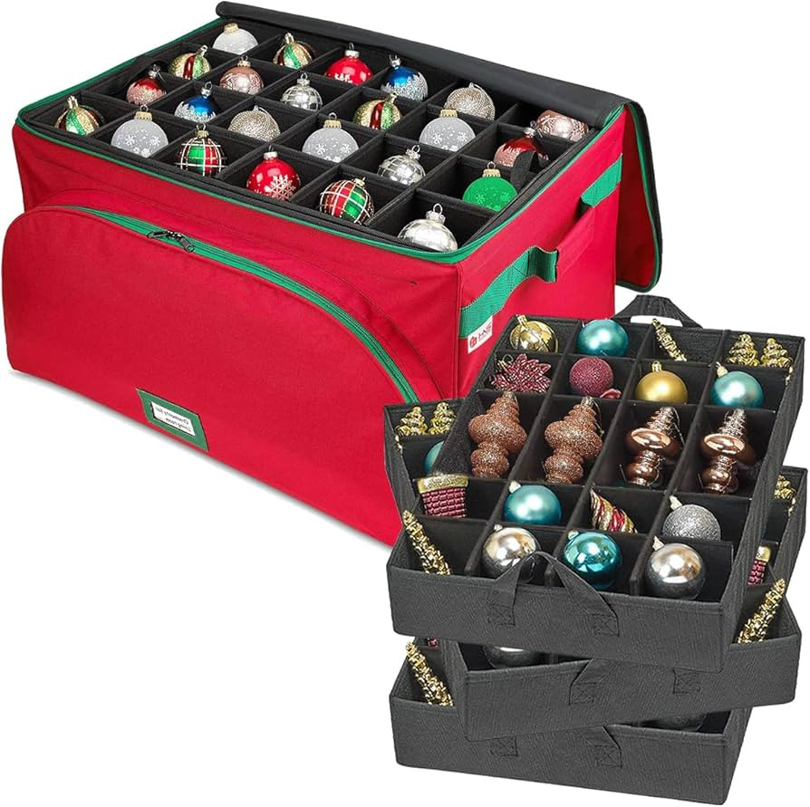 HOLDN’ STORAGE Premium Christmas Ornament Storage Container - Holds Up to 72-4” Ornaments Dur... | Amazon (US)
