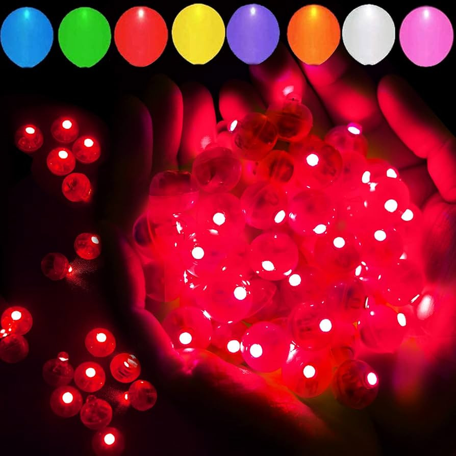 50pcs Red LED Balloon Lights, Mini Led Lights Small Round LED Ball Lamp for Paper Lantern Balloon... | Amazon (US)