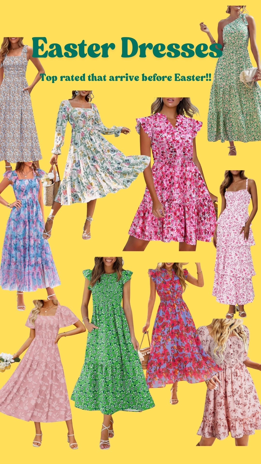 Last minute Amazon Easter dresses that arrive before Easter Sunday!!! These are all top rated too 🙌🌸 

#LTKgrwm #LTKdayinmylife #LTKootd