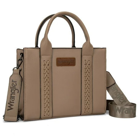 Wrangler Medium Tote Bag for Women Designer Satchel Handbags Top-handle Purses with Strap, Natural-Khaki | Walmart (US)