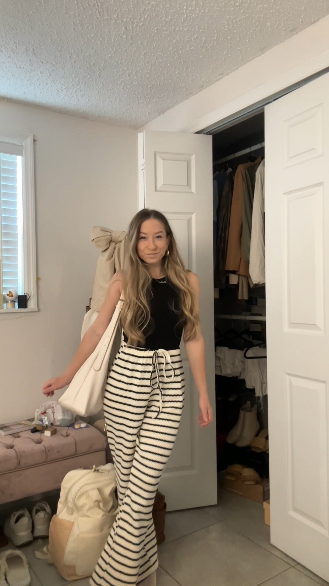 Striped pants under $30 summer outfit🤍

#LTKootd #LTKSeasonal
