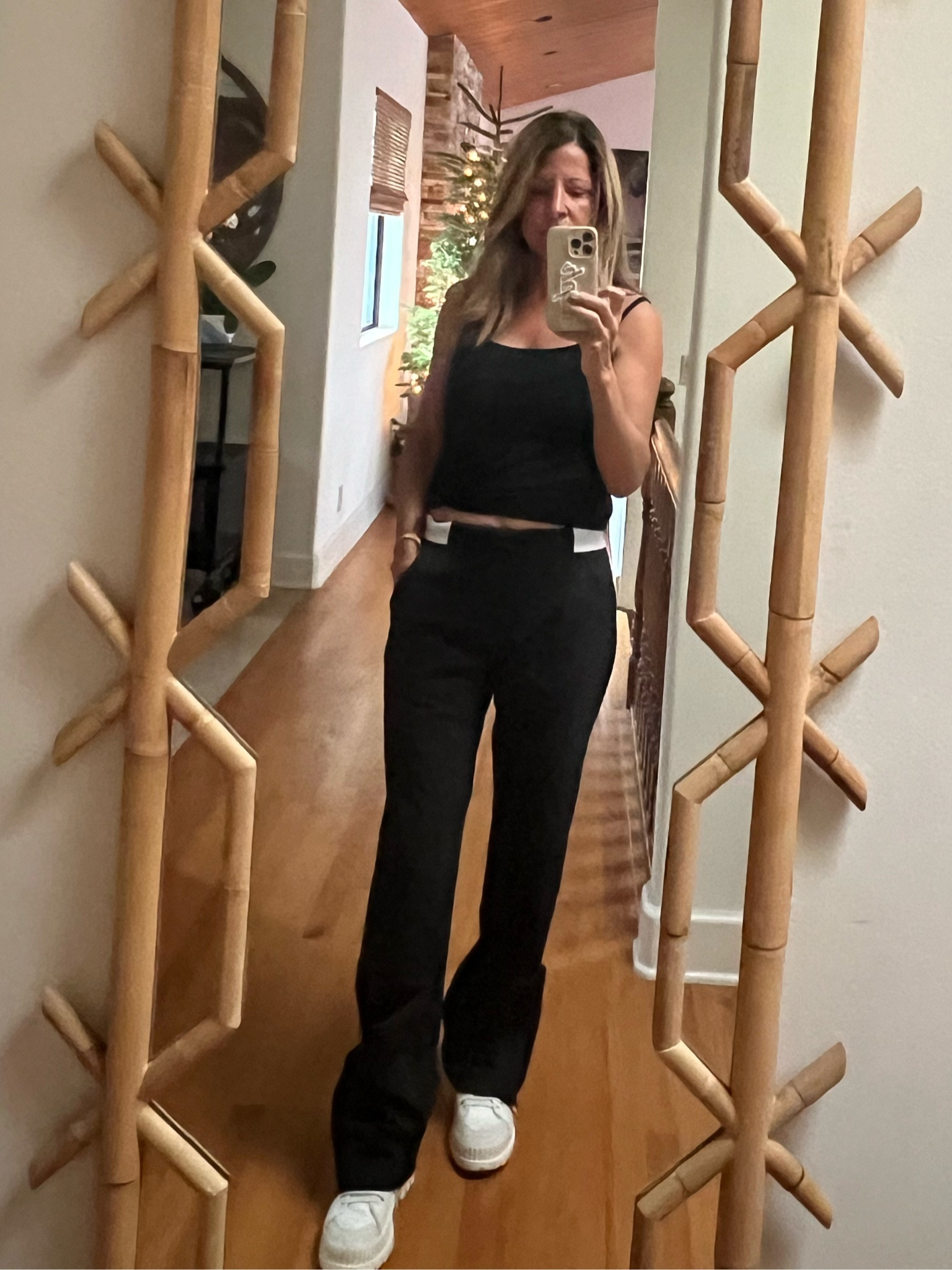 I always fold over the waistband of my leggings/sweats/pants when I can because I prefer a low waisted look..so I love that these Alo “flip it trousers” are made for rolling the waistband over. Wearing XS. 

#LTKfitness #LTKstyletip