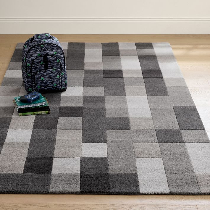 Minecraft Bedrock Rug | Pottery Barn Teen