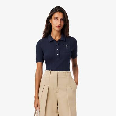 Lacoste Women's Slim Fit Pointelle Branded L.12.D Polo - 44 | Lacoste (US)