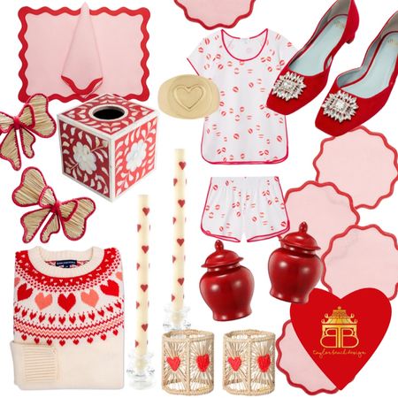 Valentine's | Valentines | Galentines | Red | Pink | Holiday | Valentine's Day | Valentine's Fashion | Hearts | Lips | Heart | xoxo | Gifts for Her | Gifts for Teen | Gifts for Tween | Tissue Box | Napkin Rings | Iraca | Scallop | Tabletop | Valentine's Table | Fair Isle | Sweater | Candle | Heart Candle | Coasters | Statement Shoes | Signet Ring | Ginger Jar | Chinoiserie



#LTKFind #LTKSeasonal #LTKGiftGuide