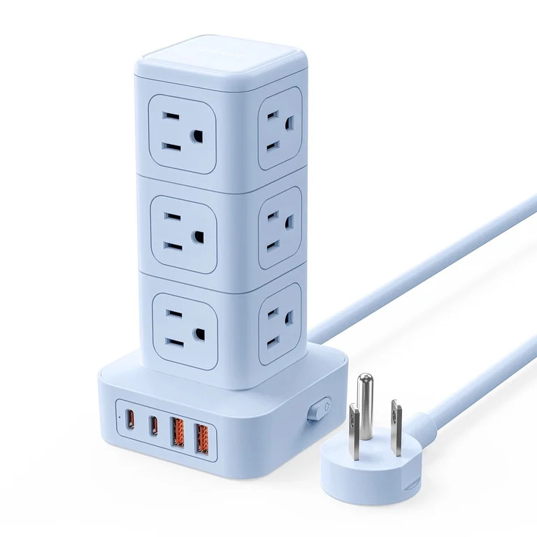 ORICO Power Strip Tower with Multiple Outlets, Tower Extension Cord with 12 AC Outlets 4 USB Port... | Walmart (US)