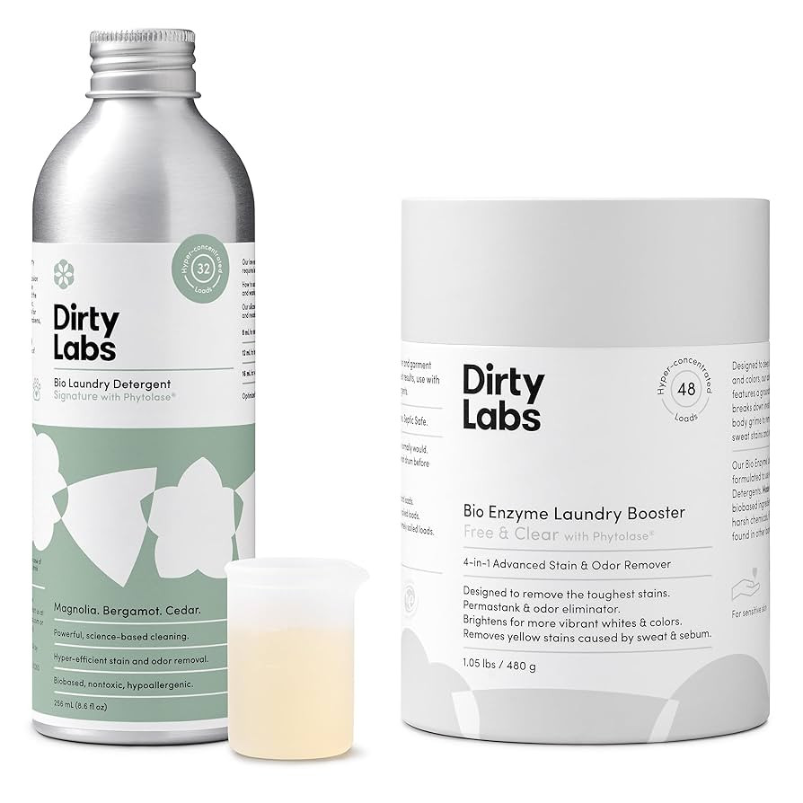 Dirty Labs | Bio-Enzyme Laundry Starter Kit | Signature Detergent (32 Loads) & Bio Enzyme Booster... | Amazon (US)