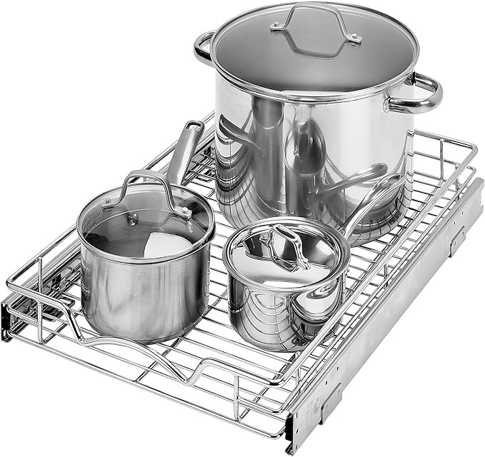 HOLD N' STORAGE Pull Out Cabinet Drawer Organizer, Heavy Duty-with Lifetime Limited Warranty- Sli... | Amazon (US)