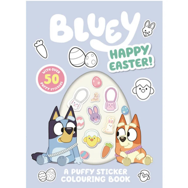 Bluey: Happy Easter! a Puffy Sticker Coloring Book: With over 50 Puffy Stickers (Paperback) | Walmart (US)