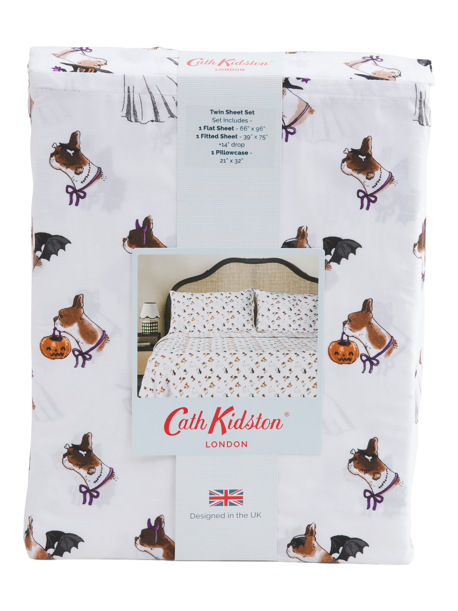 Cotton Spooky Dogs Sheet Set | TJ Maxx