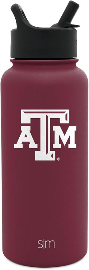 Simple Modern Officially Licensed Collegiate University Water Bottle with Straw lid Insulated Sta... | Amazon (US)