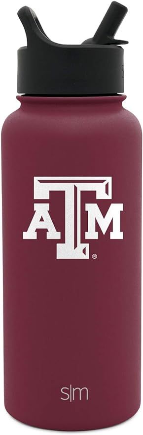 Simple Modern Officially Licensed Collegiate University Water Bottle with Straw lid Insulated Sta... | Amazon (US)