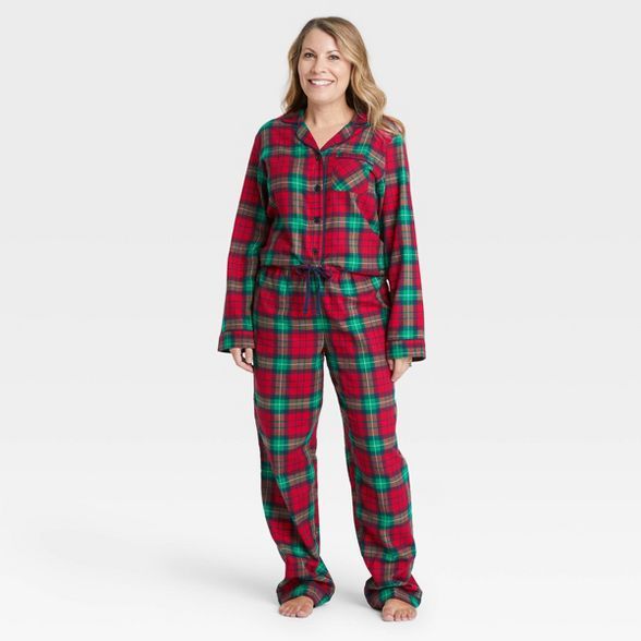 Women's Holiday Plaid Flannel Matching Family Pajama Set - Wondershop™ Red | Target
