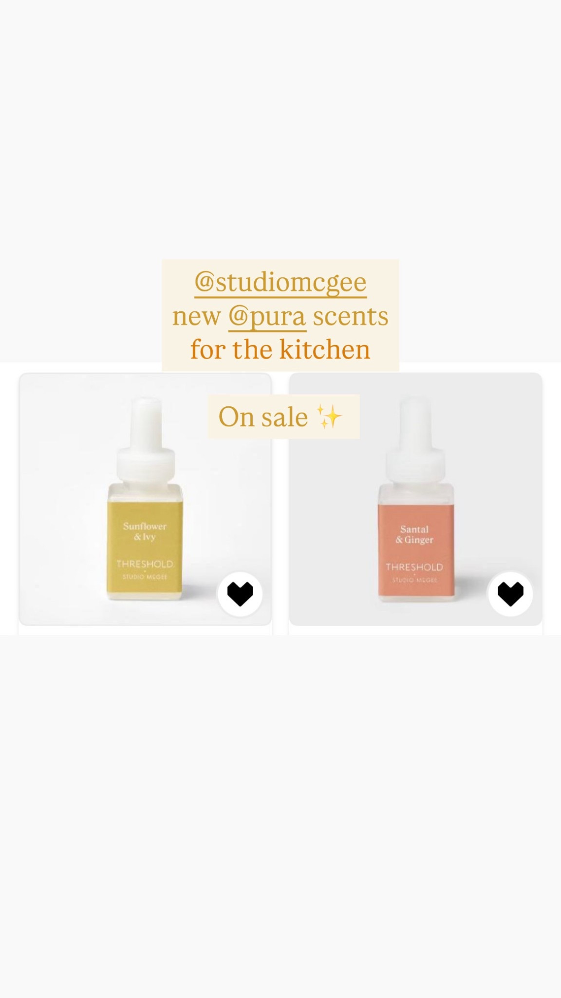 Pura scents
For the home
Studio McGee for target 
Kitchen scents


#LTKFindsUnder50 #LTKSummerEdit #LTKHome