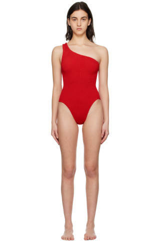 Red Nancy One-Piece Swimsuit | SSENSE