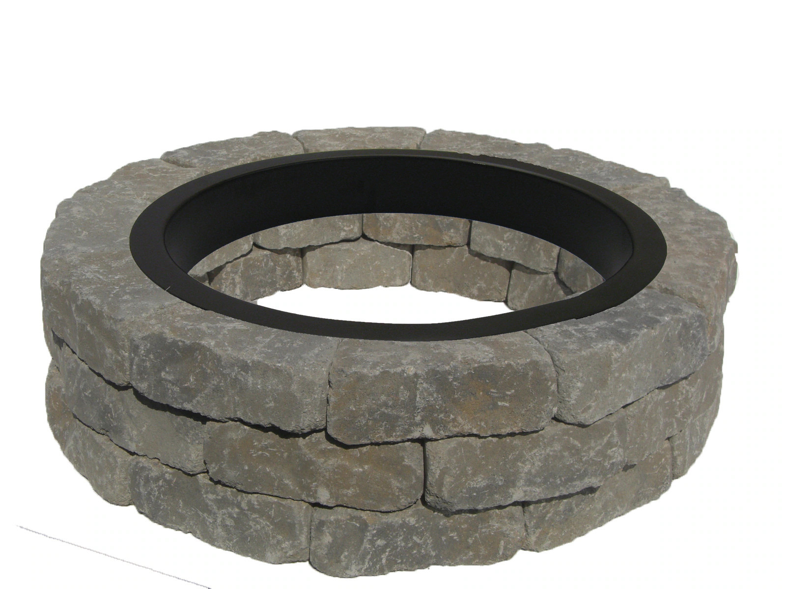 Oldcastle 43.5-in L x 43.5-in W x 12.5-in H Allegheny Concrete Fire Pit Kit in Gray | 308528 | Lowe's