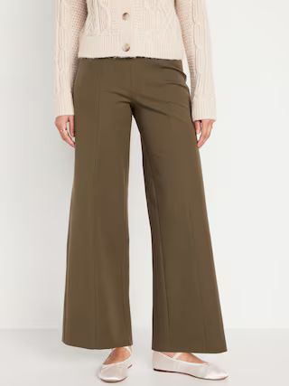 High-Waisted Pull-On Pixie Wide-Leg Pants | Old Navy (US)