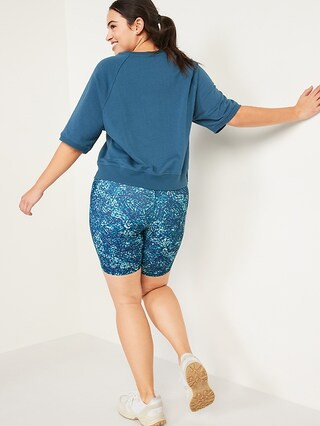 High-Waisted Powersoft Side-Pocket Biker Shorts for Women -- 8-inch inseam | Old Navy (US)