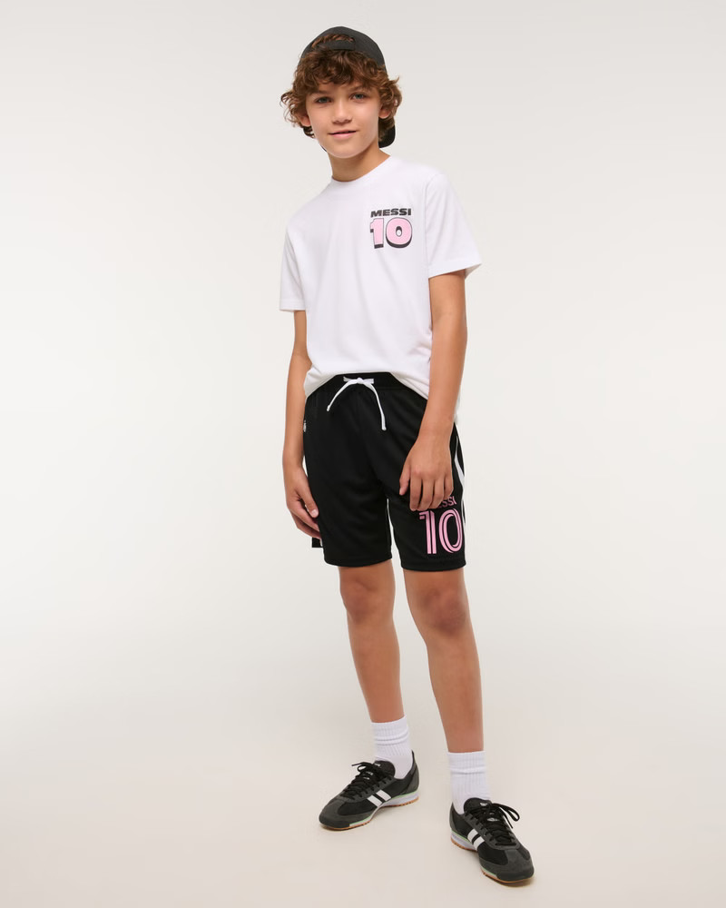 boys lionel messi synthetic shorts | boys bottoms | Abercrombie.com | Abercrombie & Fitch (US)