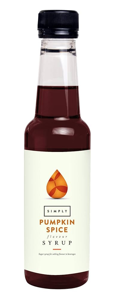 Simply Pumpkin Spice Syrup, Vegan & Nut Free Flavoured Syrup for Coffee, Cocktails & Baking (250m... | Amazon (UK)