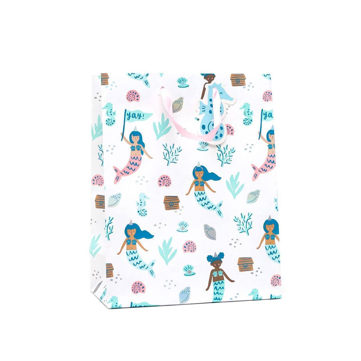 Medium Mermaid Gift Bag with Tag - Spritz™ | Target