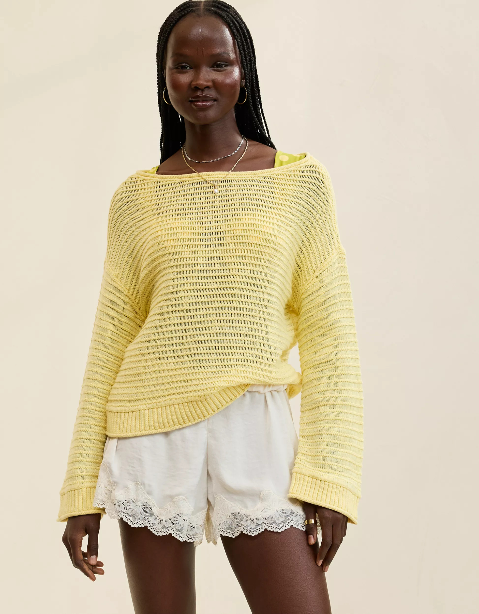 Aerie Sunkissed Textured Off-The-Shoulder Sweater | Aerie