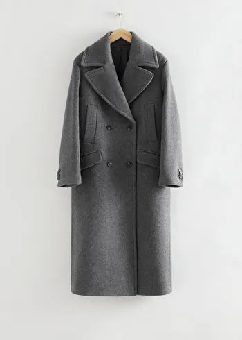 Oversized Wide Collar Wool Coat | & Other Stories US