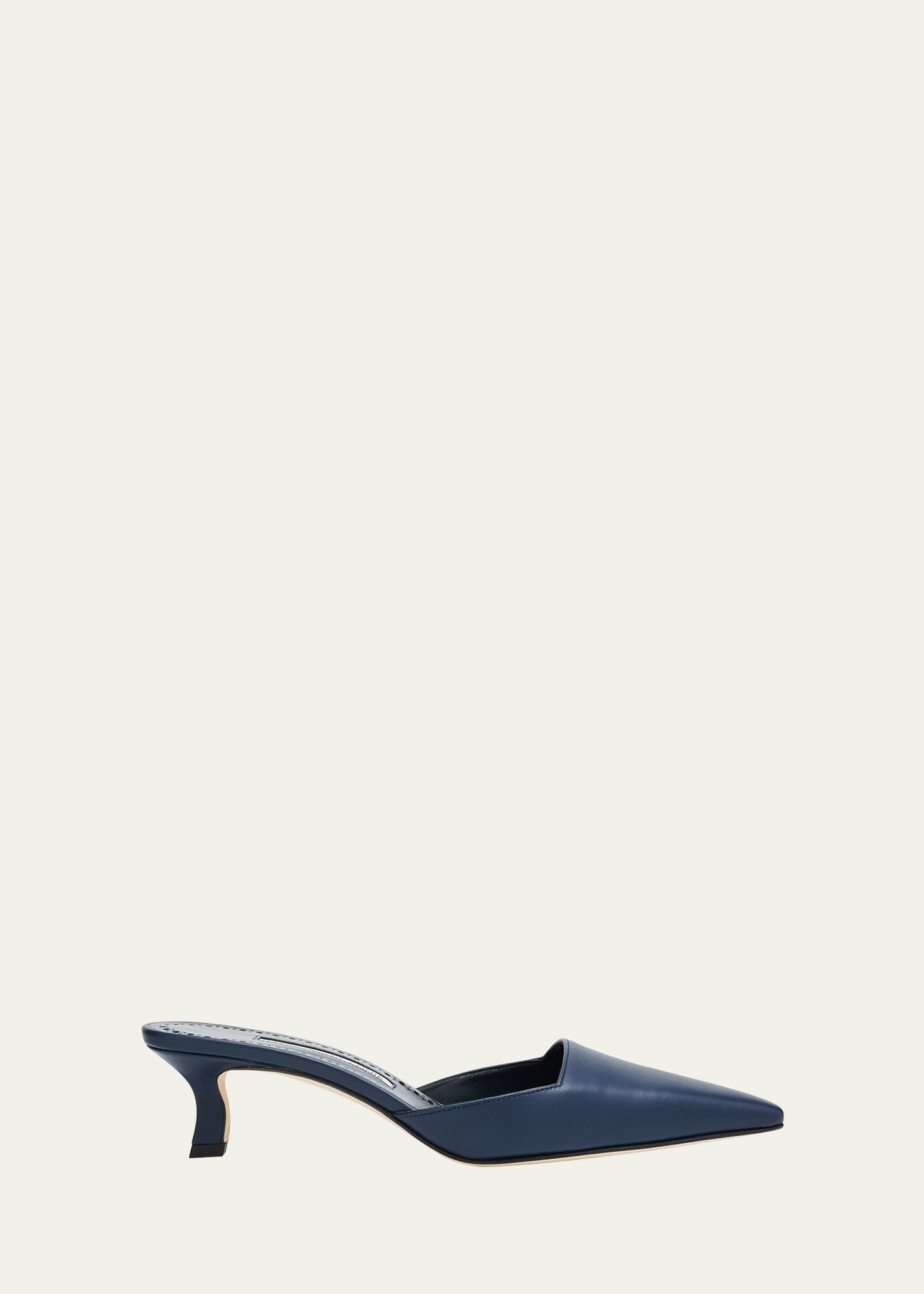 Manolo Blahnik Moiramu Leather Mules | Bergdorf Goodman