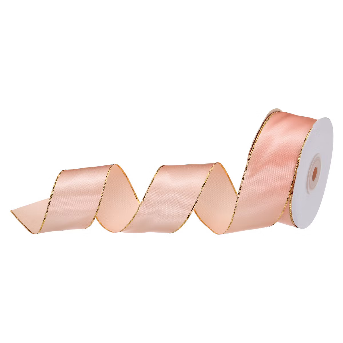 Unique Bargains Gift Wrapping Wedding Bouquet Wide Satin Grosgrain Ribbon with Gold Edges 1 Pc | Target