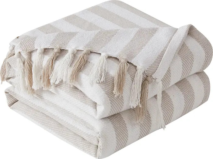 SOUTHSHORE FINE LINENS Striped Cotton Luxury Throw | Nordstromrack | Nordstrom Rack