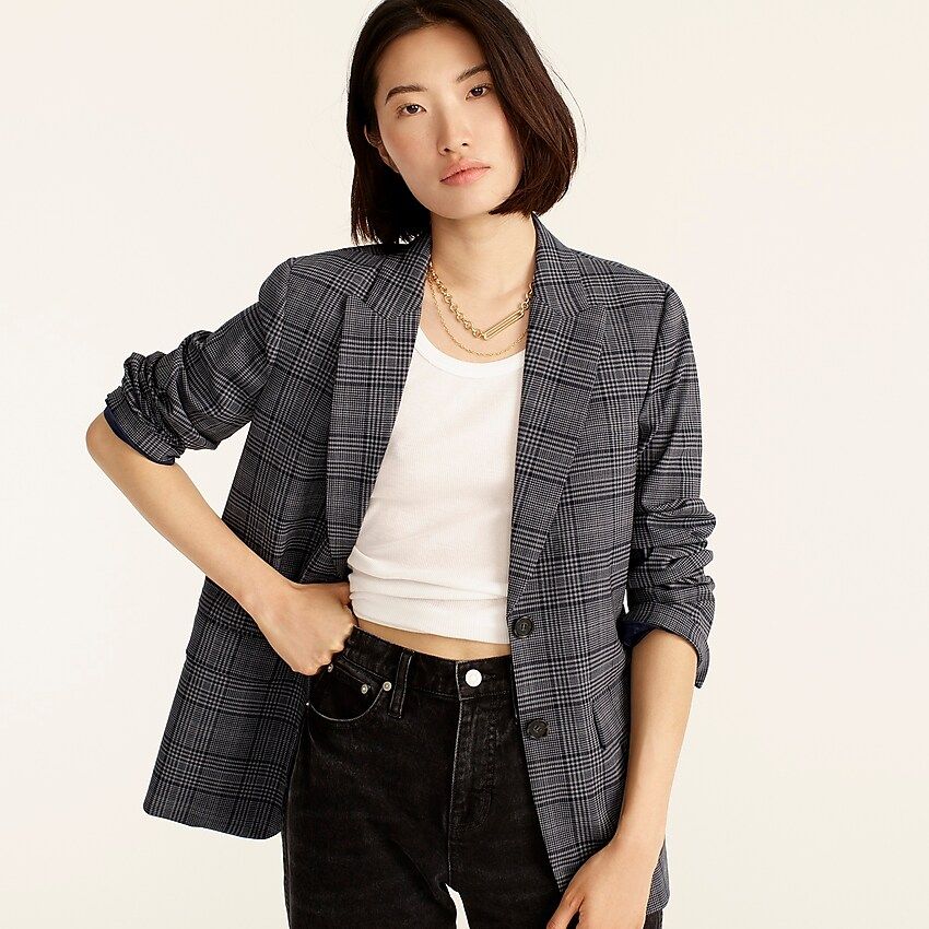 Sommerset blazer in grey plaid Italian wool | J.Crew US