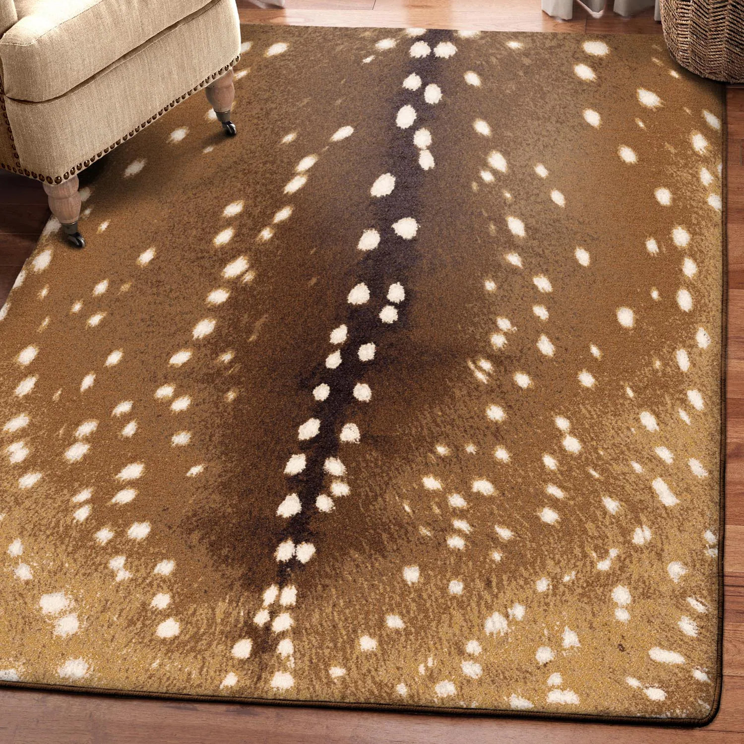 American Dakota 4 x 5 (ft) Tufted Nylon Sienna Rectangular Indoor Animal print Rustic Spot Clean Only Area rug | OKA0361SIN200 | Lowe's