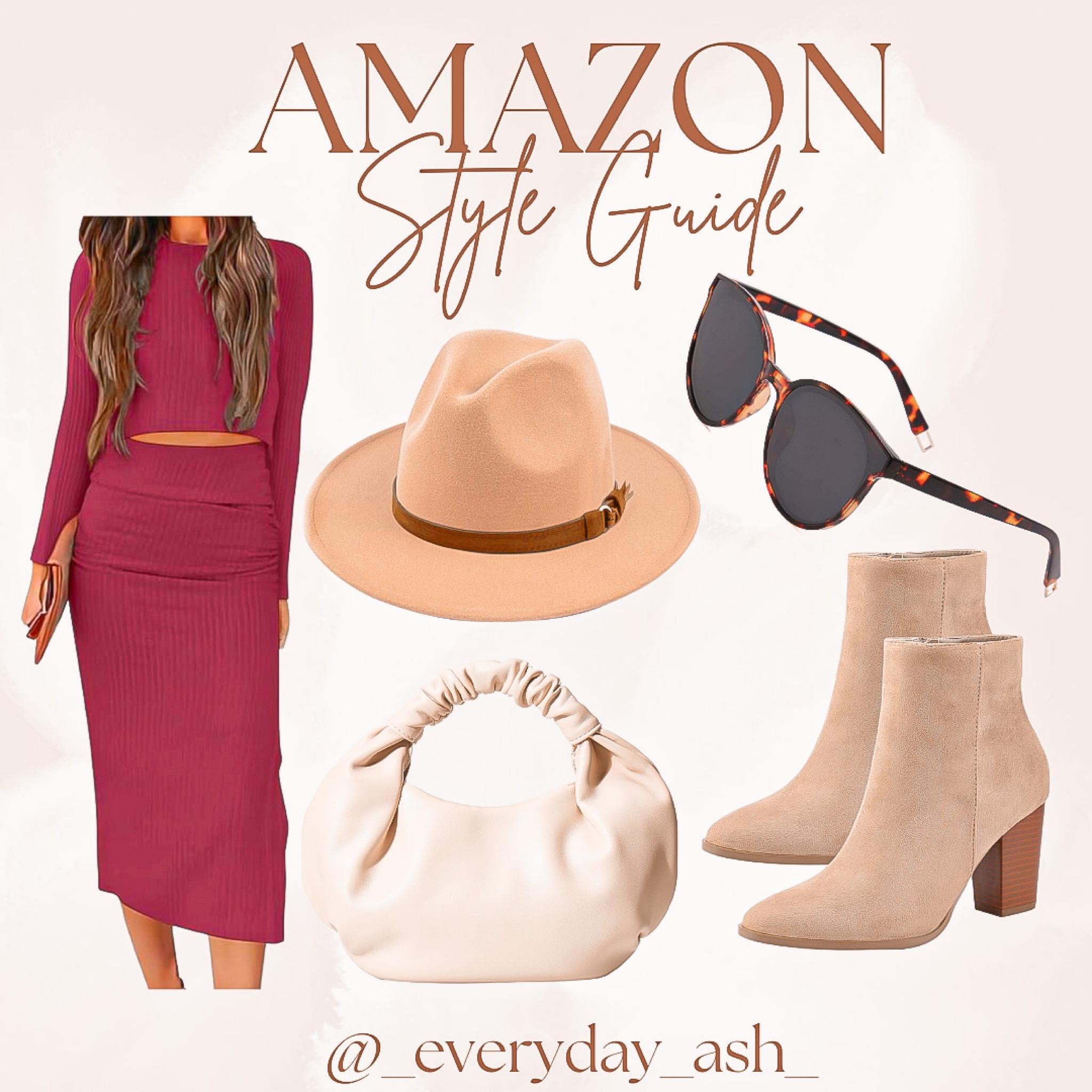 Amazon style guide 🤎

This is the perfect fall outfit 🍂

This dress comes in a few color options - along with the accessories as well 😊🤎

Amazon style guide , Amazon fashion, burgundy dress, two piece set, fall hat, purse, shoes, heels, booties, sunglasses 

#LTKfindsunder50 #LTKstyletip #LTKSeasonal