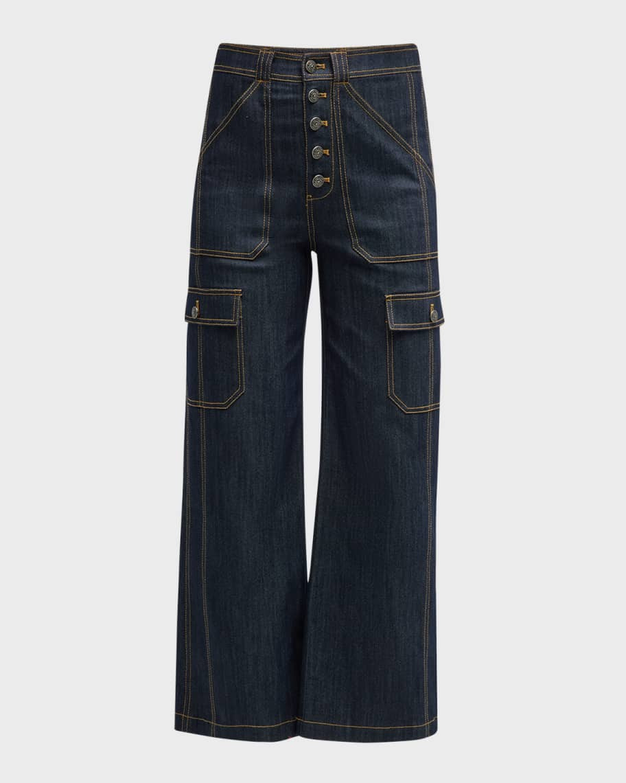 Cinq a Sept Benji Denim Cargo Pants | Neiman Marcus