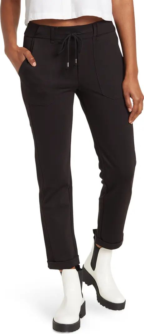 Ab Leisure High Rise Patch Pocket Utility Roll Cuff Drawstring Pants | Nordstrom Rack