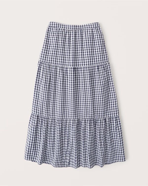 Tiered Midaxi Skirt | Abercrombie & Fitch (US)