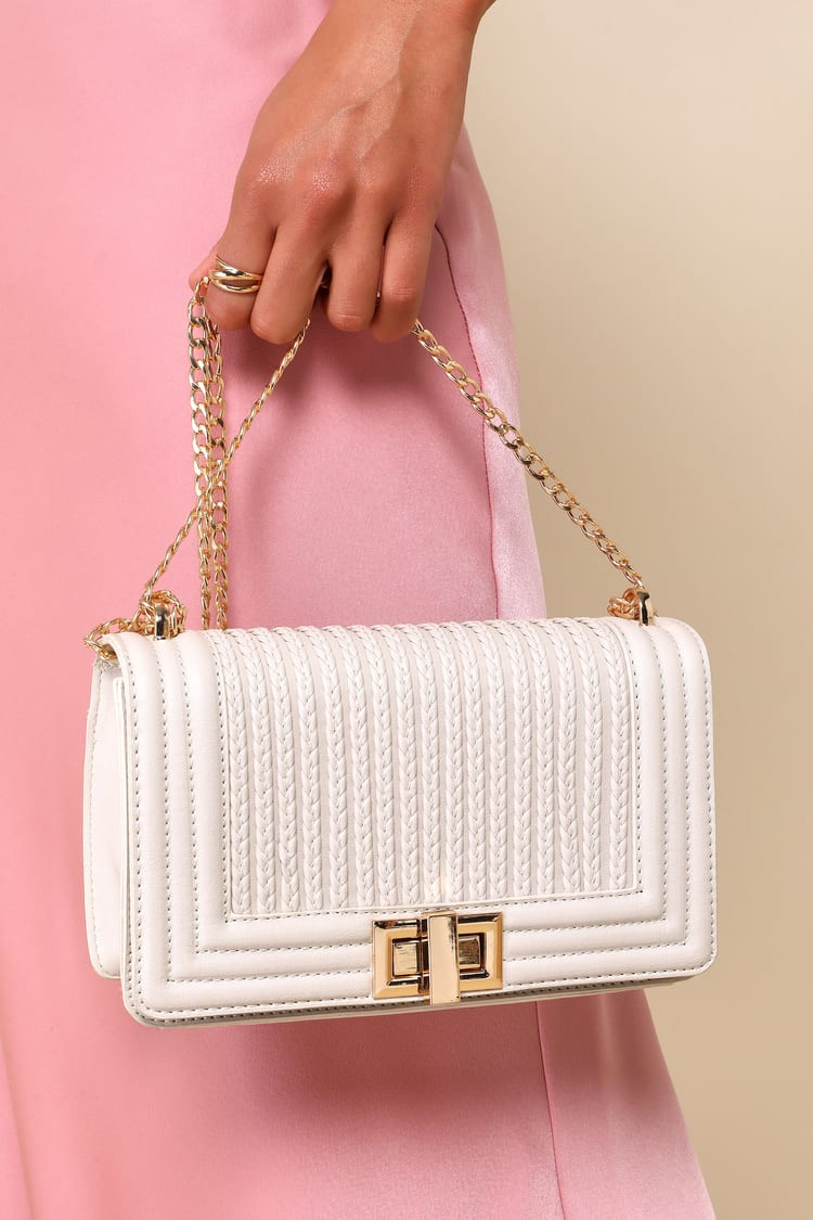 Let's Go Out Later Bone Braided Crossbody Bag | Lulus