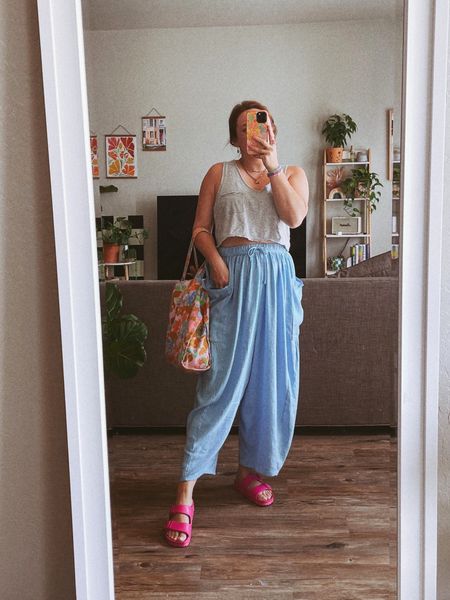 summer BBQ outfit
Summer styles
Midsize 
Free people
Baggy pants
Loose oversized fit
Colorful 🌈

#LTKunder100 #LTKshoecrush #LTKstyletip