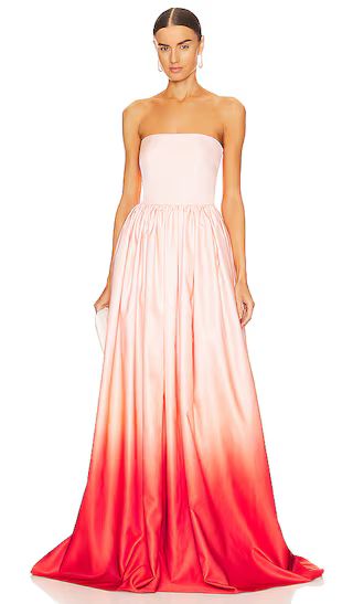 Teigen Gown in Blush Red Ombre | Revolve Clothing (Global)