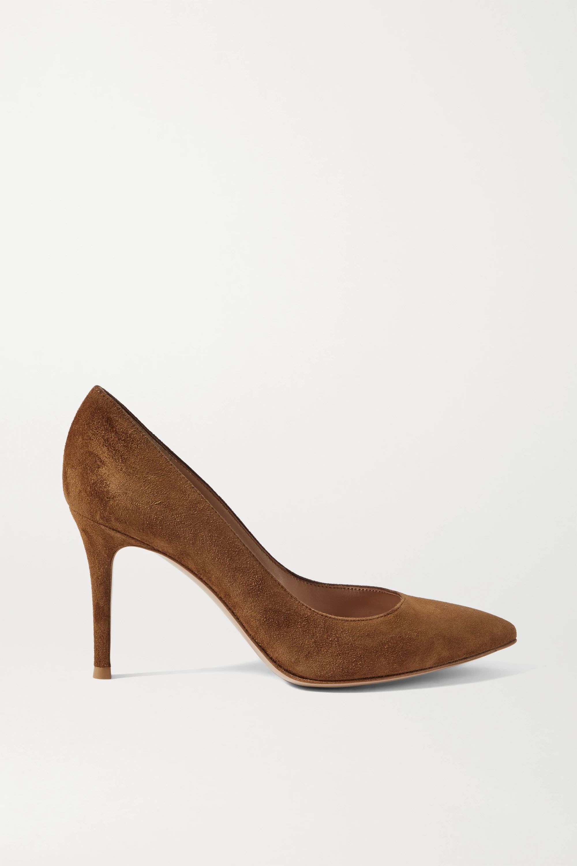 Brown 85 suede pumps | Gianvito Rossi | NET-A-PORTER | NET-A-PORTER (US)