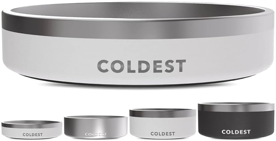 Coldest Dog Bowl - Anti Rust Metal, Non Slip, 3 Layers Insulated Stainless Steel Dog Bowls - Spil... | Amazon (US)