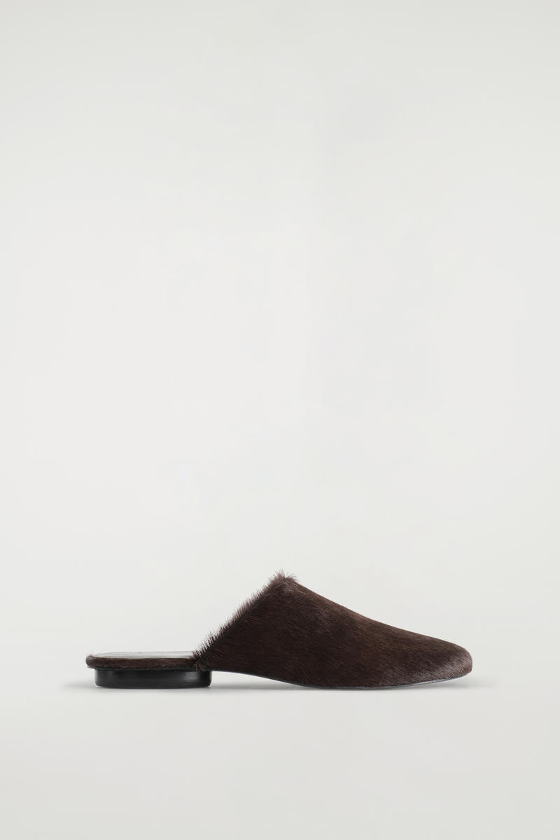 Mules Aus Leder Mit Ponyhaar-Effekt | COS (EU)
