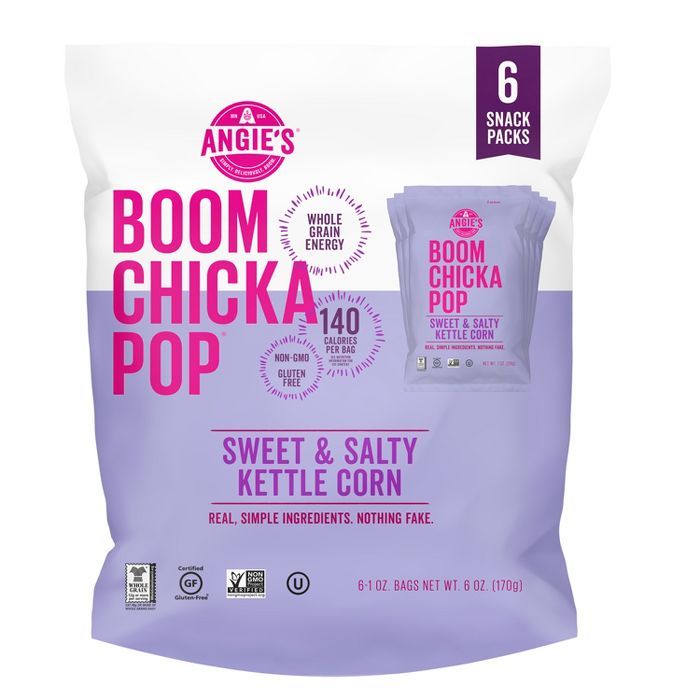 Angie's Boomchickapop Sweet & Salty Kettle Corn - 1oz 6ct | Target