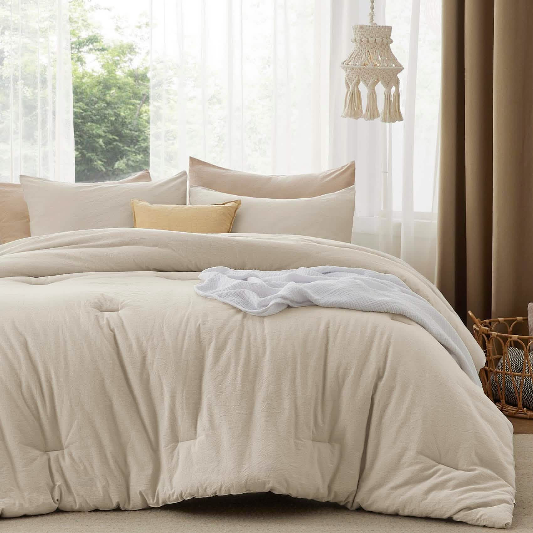 Prewashed Cotton Comforter Set | Bedsure