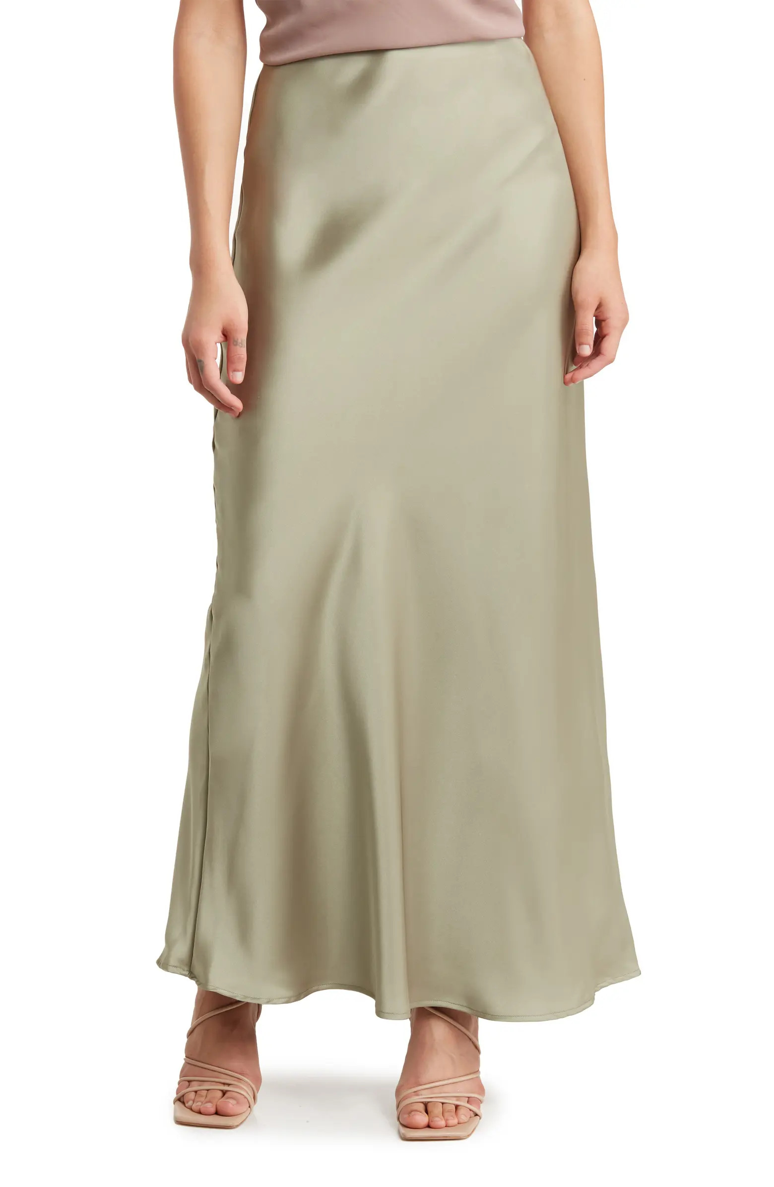 Satin A-Line Skirt | Nordstrom Rack